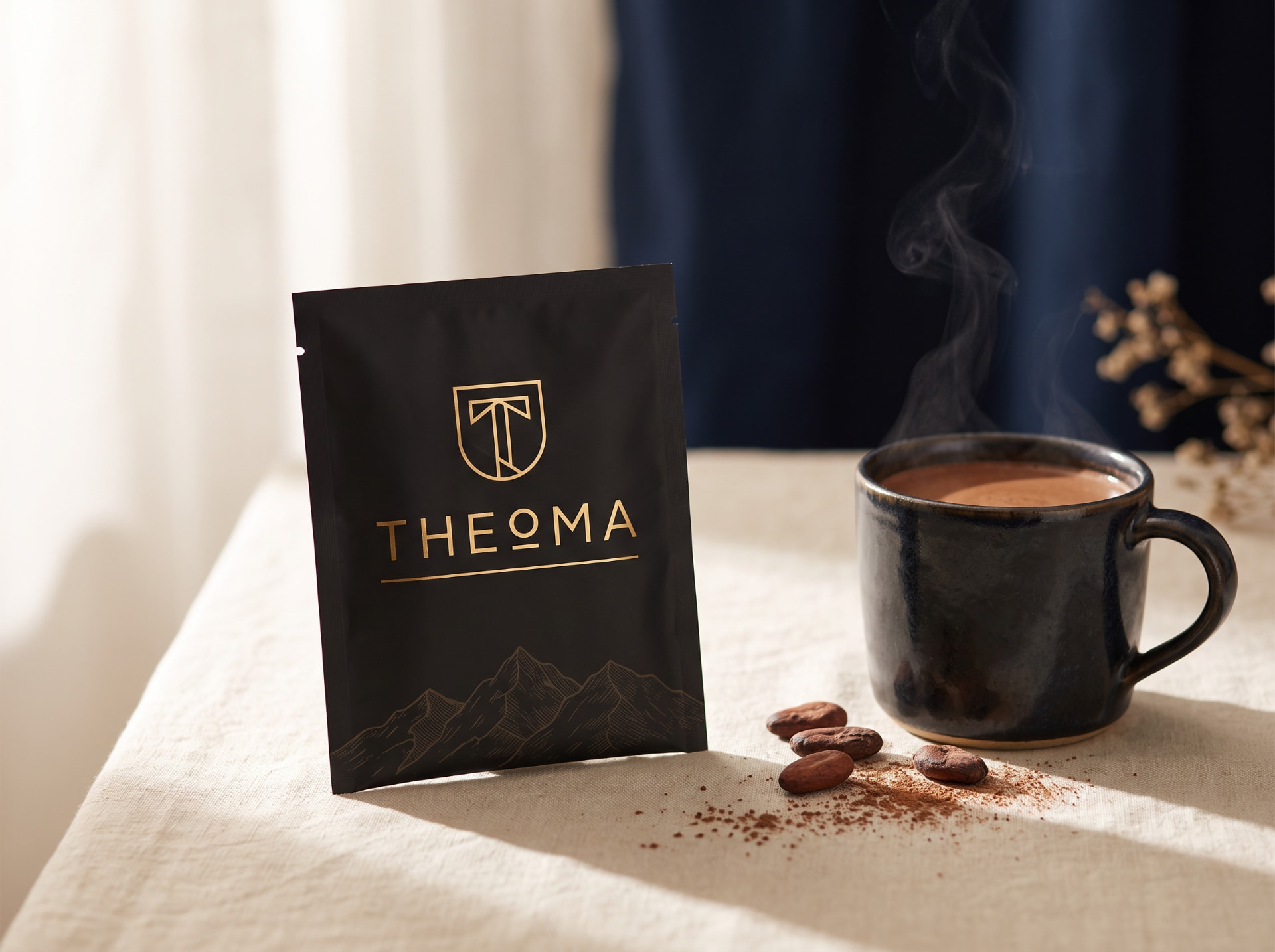 Theoma cacao sachet and mug